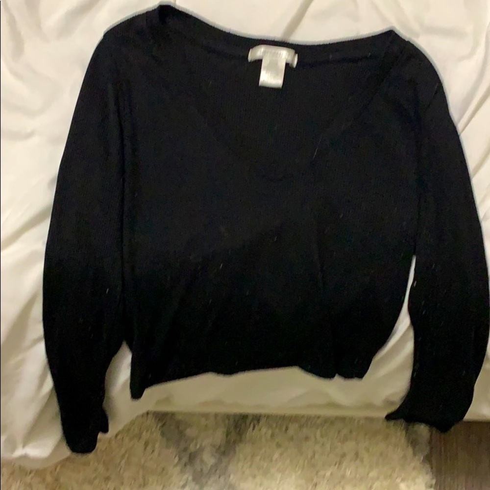 Cropped Vneck top